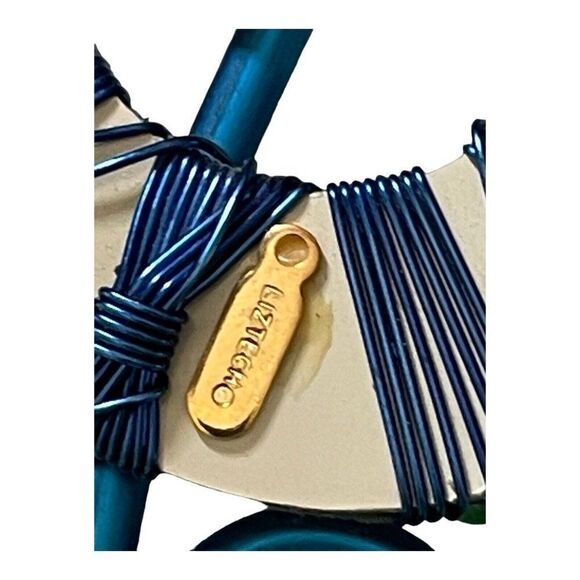 Vintage Liztech Artisian Signed Brooch Treble Clef Music Note - Picture 5 of 11